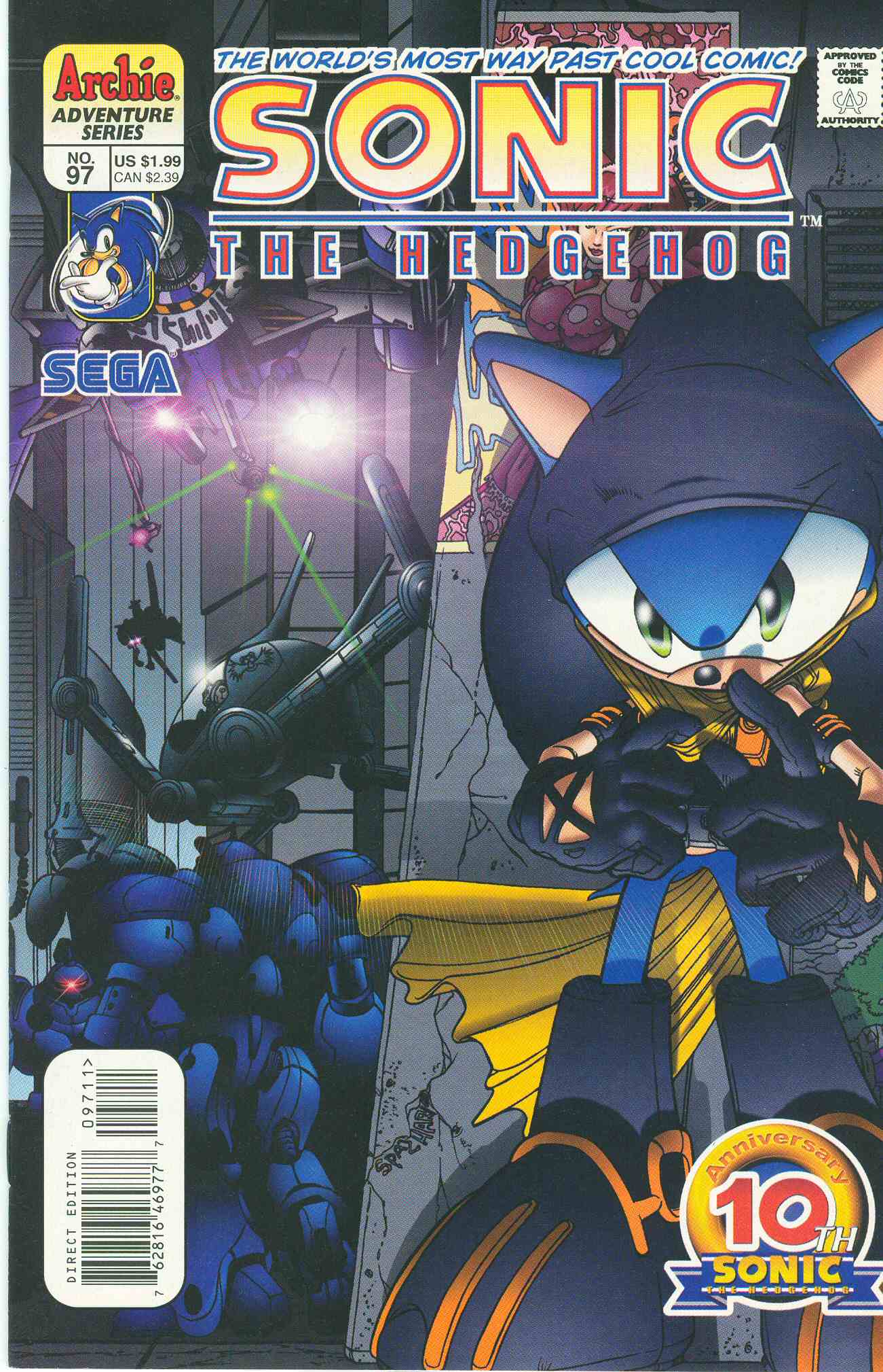 Sonic - Archie Adventure Series July 2001 Comic cover page
